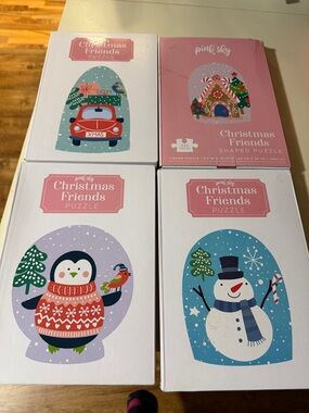 Christmas Friends  Puzzle Set of 4 - Holiday Characters